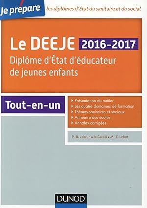 Image du vendeur pour je prpare le DEEJE ; diplme d'Etat d'ducateur de jeunes enfants mis en vente par Chapitre.com : livres et presse ancienne