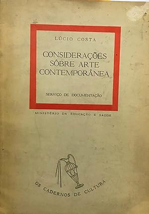 Seller image for Consideracoes sobre arte contemporanea for sale by Librera Monte Sarmiento