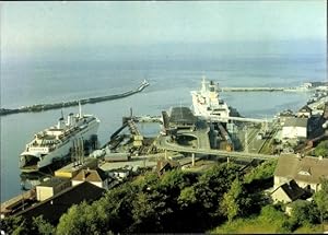 Ansichtskarte / Postkarte Fährschiffe im Fährhafen in Sassnitz auf Rügen