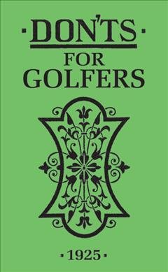Bild des Verkufers fr Don'ts for Golfers zum Verkauf von GreatBookPricesUK