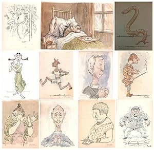 11 Original Drawings from More Prayers and Graces by Allan M. Laing.