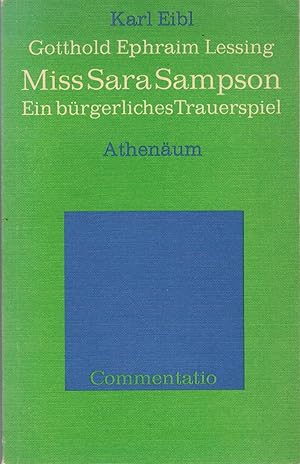 Bild des Verkufers fr Gotthold Ephraim Lessing: Miss Sara Sampson - Ein b?rgerliches Trauerspiel zum Verkauf von Antiquariat Hans Wger