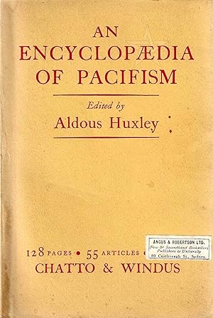 Imagen del vendedor de An Encyclopaedia of Pacifism a la venta por Morocco Books and Collectibles