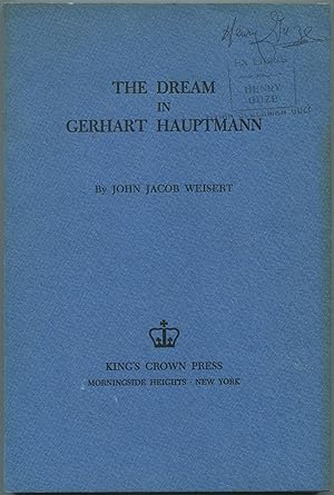 Seller image for The Dream in Gerhart Hauptmann for sale by Between the Covers-Rare Books, Inc. ABAA