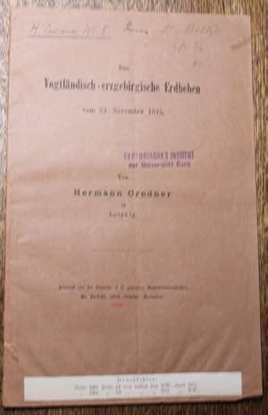 Das Vogtländisch-erzgebirgische Erdbeben vom 23.November 1875