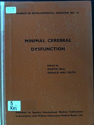 Seller image for Minimal Cerebral Dysfunction. Papers from the International Study Group held at Oxford. Clinics ini Developmental Medicine No. 10; for sale by books4less (Versandantiquariat Petra Gros GmbH & Co. KG)