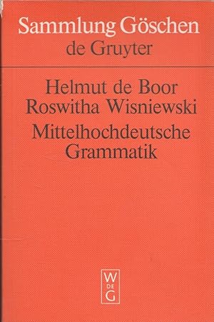Bild des Verkufers fr Mittelhochdeutsche Grammatik. / Sammlung Gschen ; 2209 zum Verkauf von Versandantiquariat Nussbaum