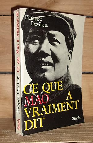 Seller image for CE QUE MAO A VRAIMENT DIT for sale by Planet's books