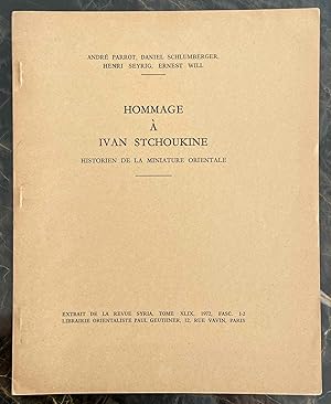 Seller image for Hommage  Ivan Stchoukine, historien de la miniature orientale for sale by Meretseger Books