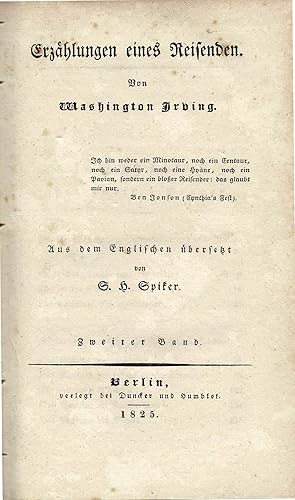 Erzählungen eines Reisenden (nur 2. Bd. Originalausgabe 1825)