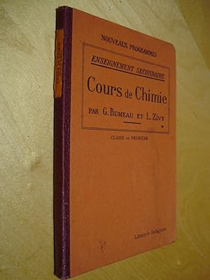 Seller image for Cours de Chimie Classe de premire for sale by Au Coeur  l'Ouvrage