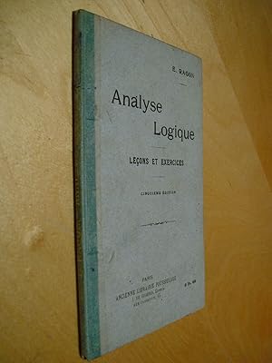 Analyse logique Leçons et exercices