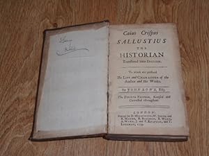 Bild des Verkufers fr Caius Crispus Sallustius The Historian Translated into English to which are prefixed the life and character of the author and his works zum Verkauf von Dublin Bookbrowsers
