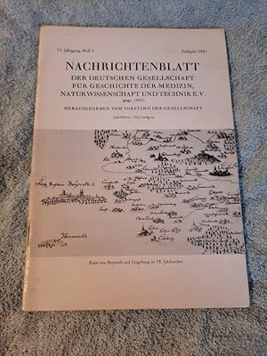 Immagine del venditore per Nachrichtenblatt der deutschen Gesellschaft fr Geschichte der Medizin, Naturwissenschaft und Technik e.V.: Heft 1, Frhjahr 1987 - 37. Jahrgang. venduto da Aderholds Bcher & Lots