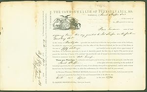 Land purchase agreement, The Commonwealth of Pennsylvania, 1794, copied April 10, 1853, for Jacob...