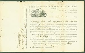 Land purchase agreement, The Commonwealth of Pennsylvania, for John Ruip, 1794