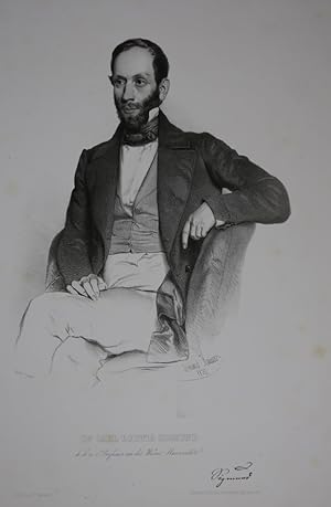 Bild des Verkufers fr Portrait. Kniestck, sitzend. Lithographie von Eduard Kaiser. zum Verkauf von Antiquariat  Braun