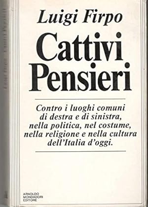 Imagen del vendedor de Cattivi pensieri. a la venta por FIRENZELIBRI SRL