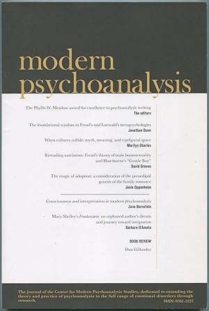 Imagen del vendedor de Modern Psychoanalysis. Volume 34, Number 1 a la venta por Between the Covers-Rare Books, Inc. ABAA