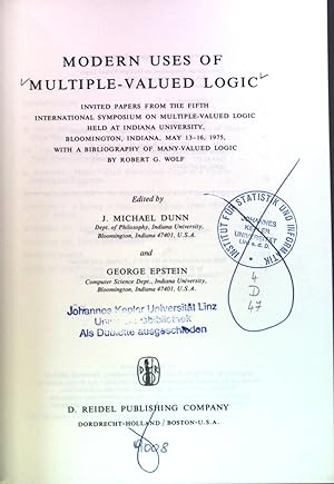 Bild des Verkufers fr Modern Uses of Multiple-Valued Logic. Episteme, Volume 2. zum Verkauf von books4less (Versandantiquariat Petra Gros GmbH & Co. KG)
