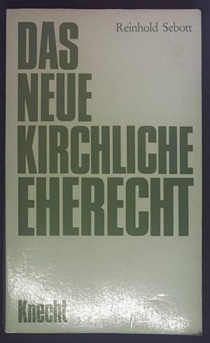 Seller image for Das neue kirchliche Eherecht. for sale by books4less (Versandantiquariat Petra Gros GmbH & Co. KG)