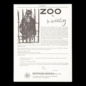 Image du vendeur pour Zoo (prospectus) mis en vente par Douglas Stewart Fine Books