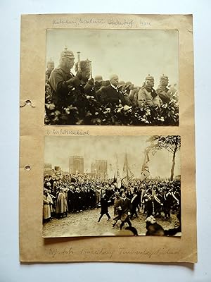 Einweihung des Tannenbergdenkmal am 18. September 1927. 4 originale Fotografien. Tribüne mit Hine...