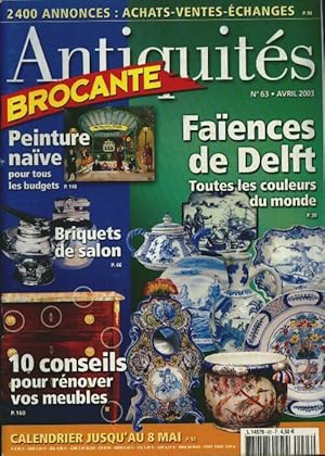 Antiquit s Brocante n 63 : Fa ences de Delft - Collectif