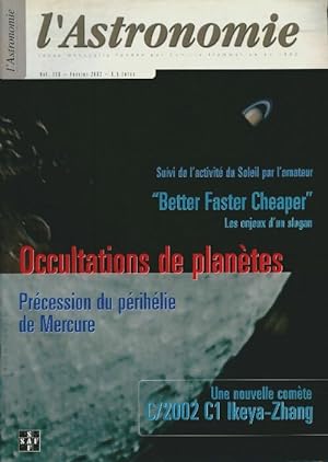 L'Astronomie fév 2002 n°116 : Occultations de planètes - Collectif