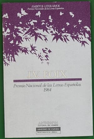 Imagen del vendedor de J. V. Foix Premio Nacional de las Letras Espaolas 1984 a la venta por Librera Alonso Quijano