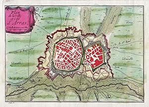 Imagen del vendedor de Plan de la Ville et Cit d'Arras" - Arras Pas-de-Calais Hauts-de-France gravure carte map Karte a la venta por Antiquariat Steffen Vlkel GmbH