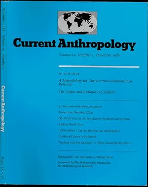 Seller image for A Methodology for Cross-cultural Ethnomedical Research in Current Anthropology Volume 29 Number 5 for sale by The Book Collector, Inc. ABAA, ILAB