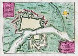 Bild des Verkufers fr Plan de la Ville de Seure, ou Bellegarde" - Seurre Cote-d'Or Bourgogne gravure carte map Karte zum Verkauf von Antiquariat Steffen Vlkel GmbH