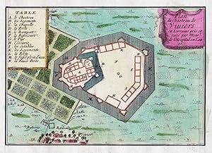 Imagen del vendedor de Plan du Chasteau de Viviers" - Viviers Moselle Lorraine Lothringen gravure carte map Karte a la venta por Antiquariat Steffen Vlkel GmbH