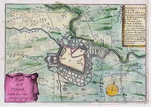 Imagen del vendedor de Plan de St. Venan." - Saint-Venan Pas-de-Calais gravure carte map Karte a la venta por Antiquariat Steffen Vlkel GmbH