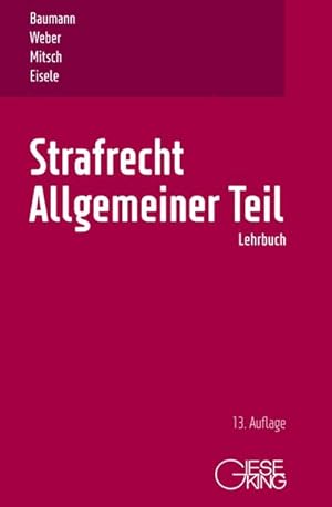 Seller image for Strafrecht, Allgemeiner Teil for sale by Rheinberg-Buch Andreas Meier eK