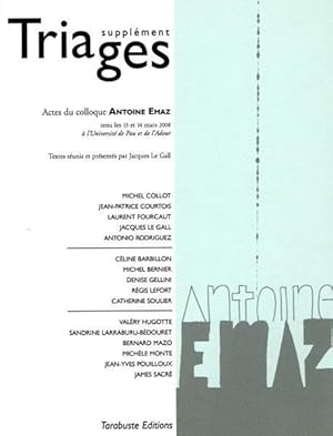 Imagen del vendedor de Supplment "Triages" a la venta por Chapitre.com : livres et presse ancienne