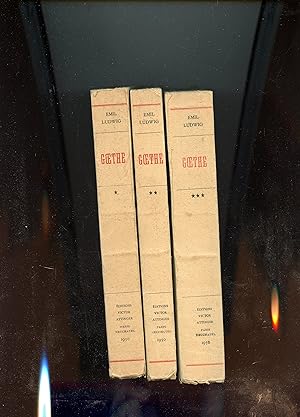 GOETHE . Histoire d' un homme . Traduit de l'allemand par Alexandre Vialatte . ( 3 Volumes )