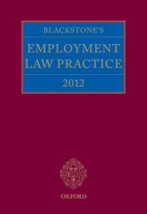 Imagen del vendedor de Blackstone's Employment Law Practice 2012 a la venta por WeBuyBooks