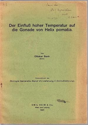 Der Einfluß hoher Temperatur auf die Gonade von Helix pomatia.