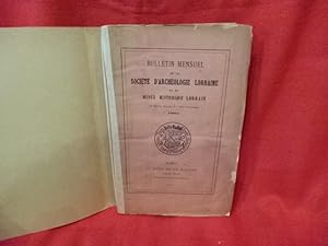 Bulletin mensuel de la Société d'Archéologie lorraine et du Musée historique lorrain. 2e série, t...