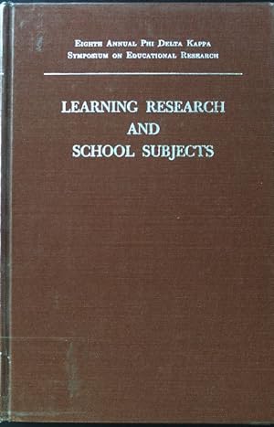 Bild des Verkufers fr Learning Research and School Subjects, zum Verkauf von books4less (Versandantiquariat Petra Gros GmbH & Co. KG)