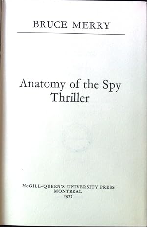 Immagine del venditore per Anatomy of the Spy Thriller. venduto da books4less (Versandantiquariat Petra Gros GmbH & Co. KG)