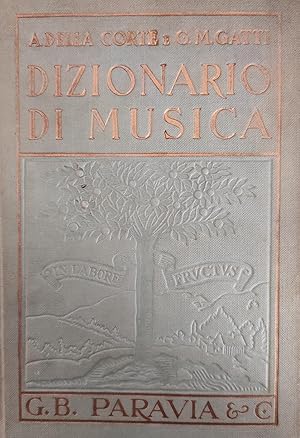 Imagen del vendedor de DIZIONARIO DI MUSICA a la venta por libreria minerva