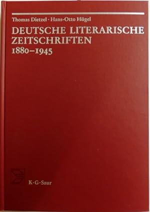 Bild des Verkufers fr Deutsche literarische Zeitschriften 1880 - 1945; Band 3; ein Repertorium zum Verkauf von Peter-Sodann-Bibliothek eG