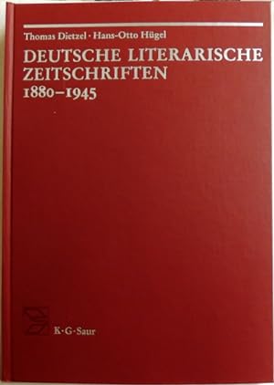 Bild des Verkufers fr Deutsche literarische Zeitschriften 1880 - 1945; Band 2; ein Repertorium zum Verkauf von Peter-Sodann-Bibliothek eG