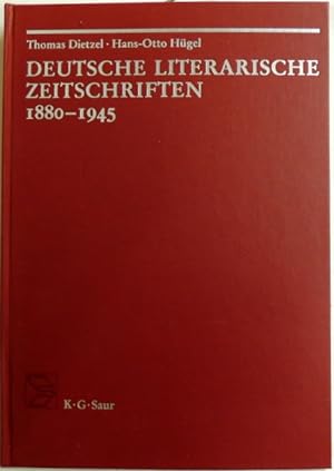 Bild des Verkufers fr Deutsche literarische Zeitschriften 1880 - 1945; Band 5; ein Repertorium zum Verkauf von Peter-Sodann-Bibliothek eG