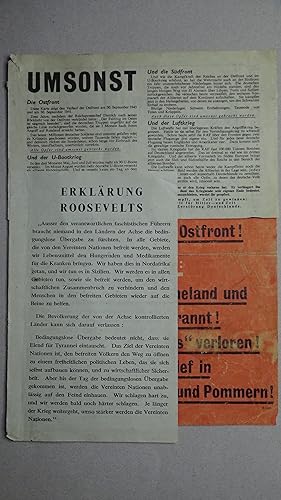 Erklärung Roosevelts - Erklärung Churchills (G.73) ; Umsonst ; Die Front Rückt Näher [carte du fr...