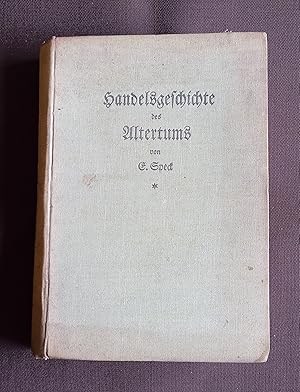 Image du vendeur pour Handelsgeschichte des altertums - T.1 : Die orientalischen Vlker mis en vente par Librairie Ancienne Zalc