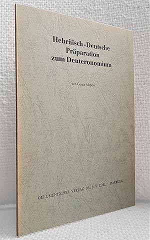 Bild des Verkufers fr Hebrisch-Deutsche Prparation zum Deuteronomium zum Verkauf von Versand-Antiquariat Dr. Gregor Gumpert
